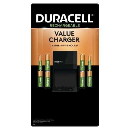 Charger, 1000 Ion Speed, w/ (4) AA Pre-Charged Batteries, 4/Case , Duracell CEF14