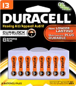 Battery, Zinc Air, Size 312, Easy Tab Hearing Aid, 12pk, 6 pk/bx, 4 bx/cs (UPC# 83648) , Duracell DA312B12ZMR09