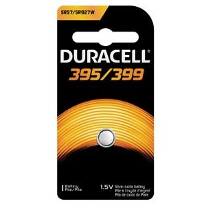 Battery, Silver Oxide, Size 395/399, 1.5V, 6/bx, 30 bx/cs (UPC# 66142) , Duracell D395/399PK