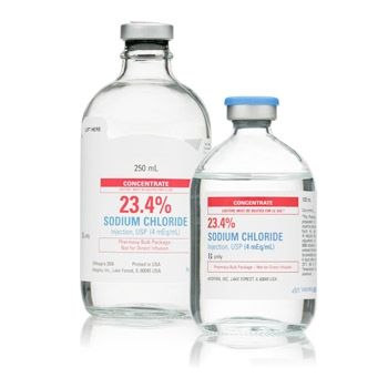 Concentrated Replacement Preparation Sodium Chloride, Preservative Free 23.4%, 4 mEq / mL Intravenous Injection Multiple Dose Vial 250 mL, 12/Case , Hospira 113002 , 00409-1130-02