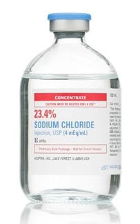 Concentrated Replacement Preparation Sodium Chloride, Preservative Free 23.4%, 4 mEq / mL Intravenous Injection Multiple Dose Vial 100 mL , 25/Pack , Hospira 114102 , 00409-1141-02