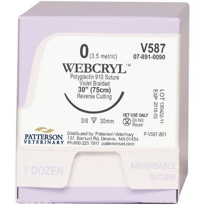 Patterson Veterinary WebCryl™ Sutures V587, 30" (FSL) , Patterson 21275135