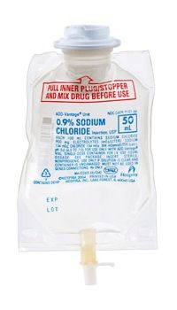 Add-Vantage® Replacement Preparation Sodium Chloride 0.9% Intravenous IV Solution Flexible Bag 50 mL , 50/Case , Hospira 710166 , 00409-7101-66