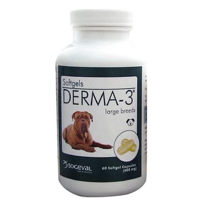 Derma-3 Soft Gels , Large Breed 60/Bottle , CEVA FNOME003060