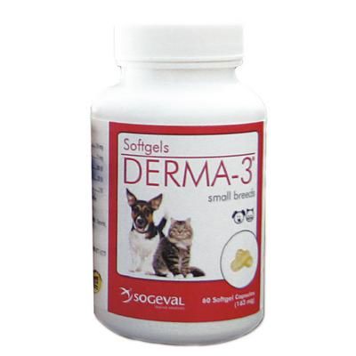 Derma-3 Soft Gels Small Breed 60/Bottle , CEVA FNOME001060