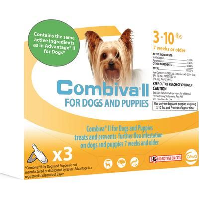 Combiva II for Dogs and Puppies 3-10 lb – Orange 3 Doses/Box, 12 Boxes , CEVA D93130B