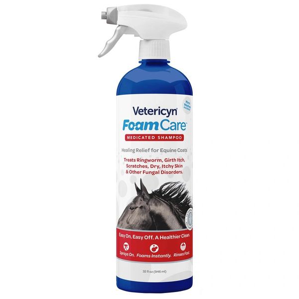 Vetericyn Medicated Foaming Spray Shampoo, Equine, 32oz, Vetericyn 1614