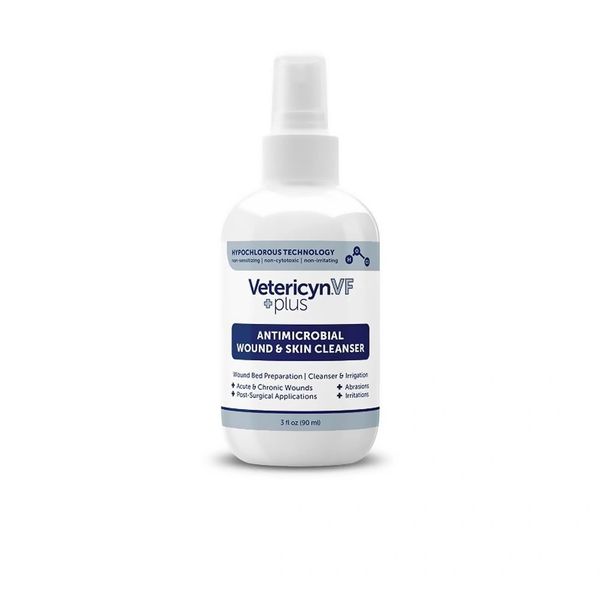 Vetericyn Plus VF (Veterinary Formula) Antimicrobial Wound and Skin Cleanser, 3oz , Vetericyn 2004