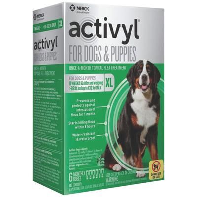 Activyl for Dogs ,6 Doses x 6 Boxes ,(88-132 lb) Green , Merck 115627