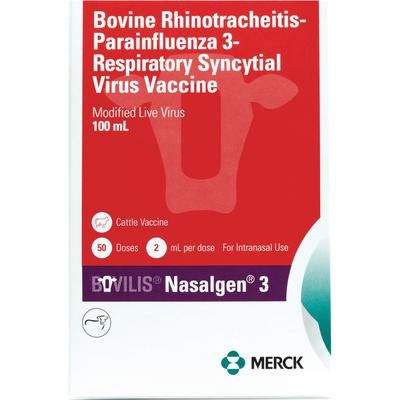 Bovilis Nasalgen 3 Cattle Vaccine, Modified Live Virus, 100mL (50 Dose) , Merck 185734