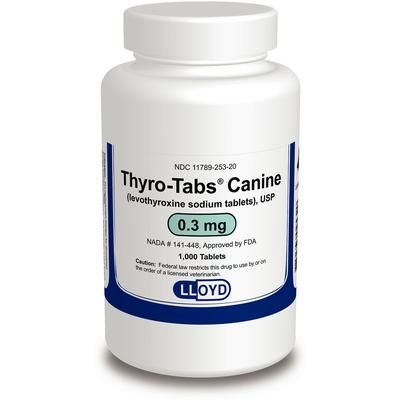 Thyro-Tabs Canine Levothyroxine Sodium Tablets 0.3mg , 1000/Bottle , LLOYD 2532