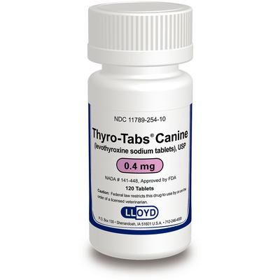 Thyro-Tabs Canine Levothyroxine Sodium Tablets 0.4 mg ,120/Bottle , LLOYD 2541