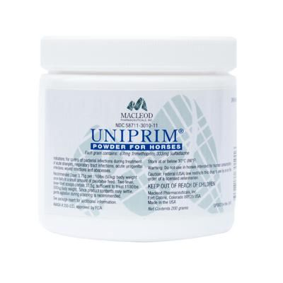 Uniprim Powder for Horses Original 200 g Jar , MACLEOD UP200