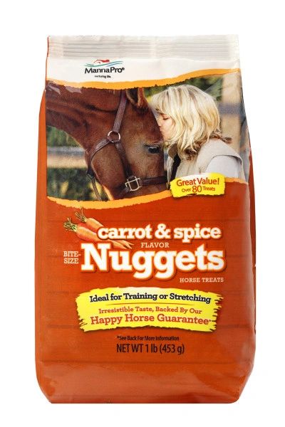 Bite-Size Nuggets Horse Treats, Carrot and Spice Flavor, 1lb , 12/Case , Manna 1000007