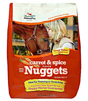 Carrot & Spice Flavor Nuggets Horse Treats , 4 Lb , 6 Packs/Case , Manna 1000008