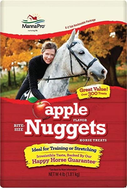 Bite-Size Nuggets Horse Treats, Apple Flavor, 4lb , 6/Case , Manna 1000005