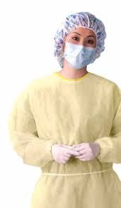 Medium Weight Coated Polypropylene Isolation Gown, Yellow, Large , 10/Pack , 5 Packs/Case ,Medline CRI4010