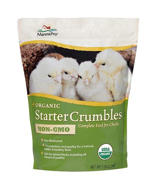 Organic Starter Crumbles, Non-Medicated, 5lb , Manna 1000223