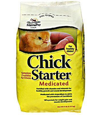 Chick Starter Medicated Crumbles, 5lb , Manna 1000197