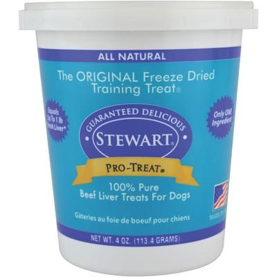 Stewart Pro-Treat Freeze Dried Beef Liver Training Treats for Dogs, 4oz , MIRACLECORP 400606