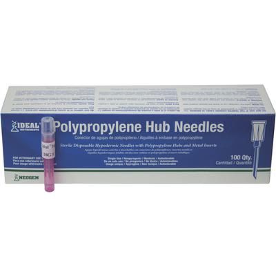 Polypropylene Hub Needles Hard, 100/Pkg 18 Gauge x 3/4" , Neogen 9340