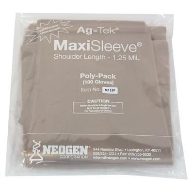 Ag-Tek MaxiSleeve OB Gloves 1.25 mil, Extra Strength, 100/Pack , Fingerless, NEOGEN M125-F