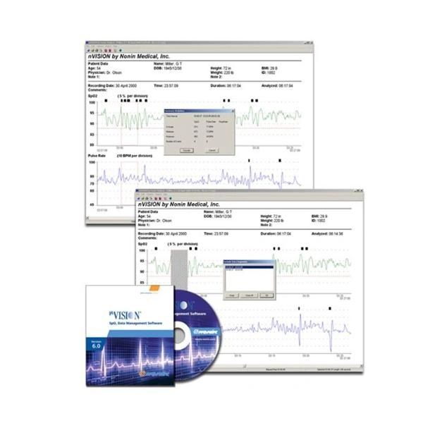 nVision Software System For Nonin Pulse Ox models with memory , Nonin 3211-000