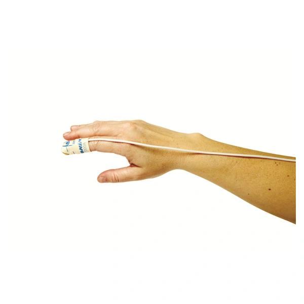 Sensor SpO2 Pulse Oximeter Flexi-Form III Finger 1m Adult White Disposable Patient Range: >30 kg/>66 lbs 24/Box , Nonin 7427-001