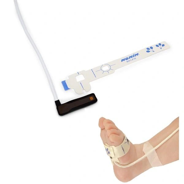 Sensor SPO2 PureLight Flex For SpO2 Foot 1m Neonatal Reusable Patient Range: < 2kg (4.4lbs) With 25 FlexiWraps , Nonin 0739-000