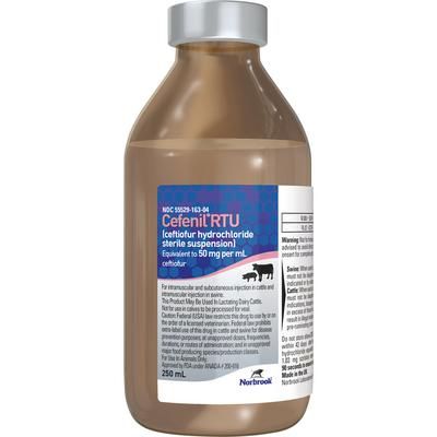 Cefenil RTU (Ceftiofur Hydrochloride) Sterile Suspension 250 ml , NORBROOK 606901067001