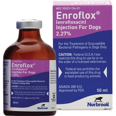 Enroflox Injection for Dogs 2.27% 50 ml , NORBROOK 5552915401