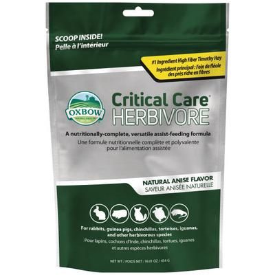 Critical Care Herbivore Anise Flavor 454 g , Each , 12/Case ,OXBOW 103-410-0454