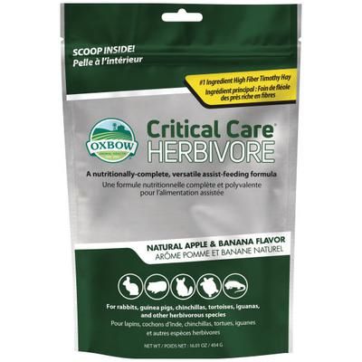 Critical Care Herbivore 454 g , Apple Banana Flavor , OXBOW 103-450-0454