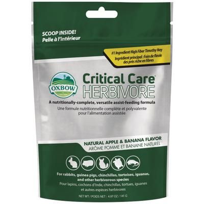 Critical Care Herbivore 141 g , Apple Banana Flavor , Each , 12/Case ,OXBOW 103-450-0141