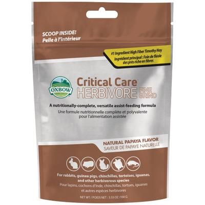 Critical Care Herbivore 100 g ,Fine Grind, Papaya Flavor , Each , 12/Case , OXBOW 103-460-0100