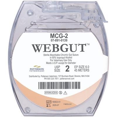 WebGut™ Sutures , Size 2, 45 m , Cassette , PATTERSON 21275225