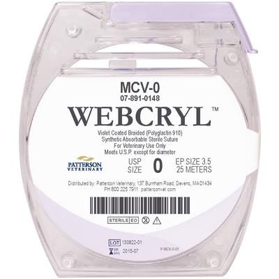 WebCryl™ Sutures 0, 25 m , Cassette ,PATTERSON 21275173