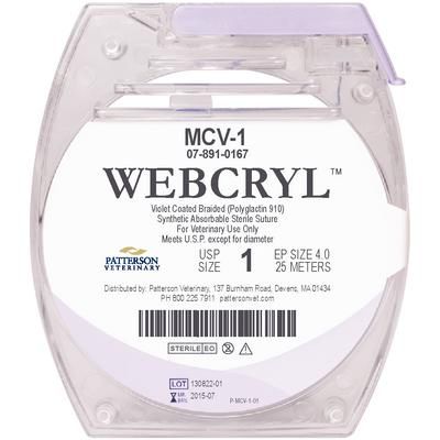 WebCryl™ Sutures 1, 25 m , Cassette , PATTERSON 21275174