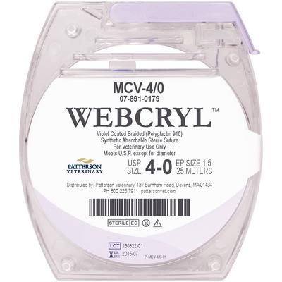 WebCryl™ Sutures 4/0, 25 m , Cassette , PATTERSON 21275152