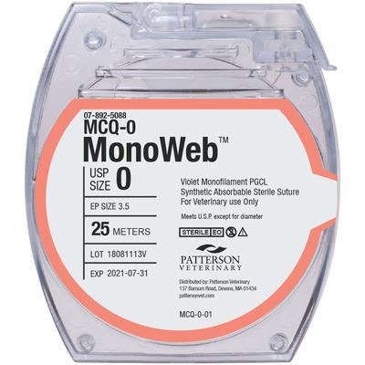 MonoWeb™ Sutures 0, 25 m , Cassette , PATTERSON 21276151