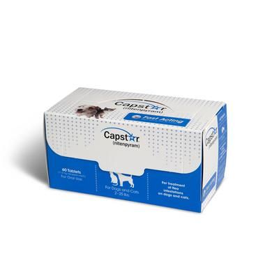 Capstar Tablet For Dogs/Casts , 2-25 lb 60/Box (Bulk) , PETIQ 03400