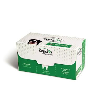 Capstar Tablets For 25Lb & UP Dogs , 60/Box (Bulk) , PETIQ 03401