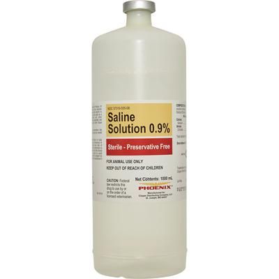 Saline Solution 0.9% 1000 ml Bottle , PHOENIX 57319-0555-08