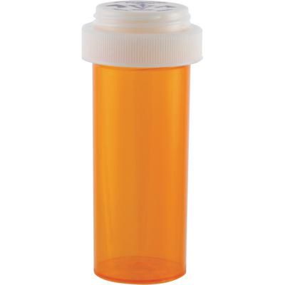 Amber Plastic Prescription Vials 16 Dram, 240/Pkg Reversible Cap , PIVETAL 21299496