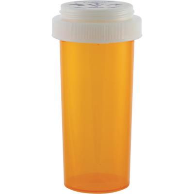 Amber Plastic Prescription Vials 30 Dram, 195/Pkg Reversible Cap , PIVETAL 21299497