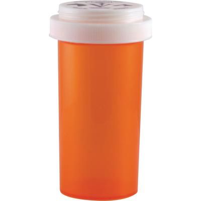 Amber Plastic Prescription Vials 40 Dram, 130/Pkg Reversible Cap , PIVETAL 21299498