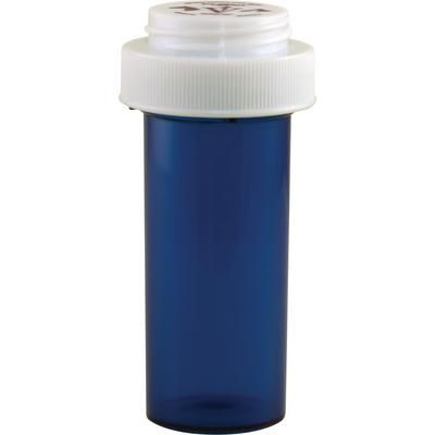 Cobalt Blue Plastic Prescription Vials 8 Dram, 410/Pkg Reversible Cap , PIVETAL 21295258