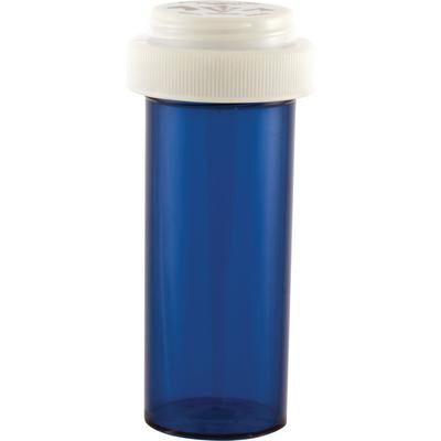 Cobalt Blue Plastic Prescription Vials 16 Dram, 240/Pkg Reversible Cap, PIVETAL 21299570