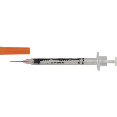 Insulin Needle and Syringe Combination, Soft Pack U-100, 0.3 cc, 29 Gauge x 1/2" , 1000/Case , PIVETAL 21295148