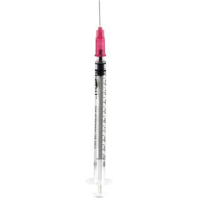 Needle and Syringe Combination, Rigid Pack 1 cc, 25 Gauge x 5/8", Luer Slip,100/Pack , 1000/Case , PIVETAL 21295185